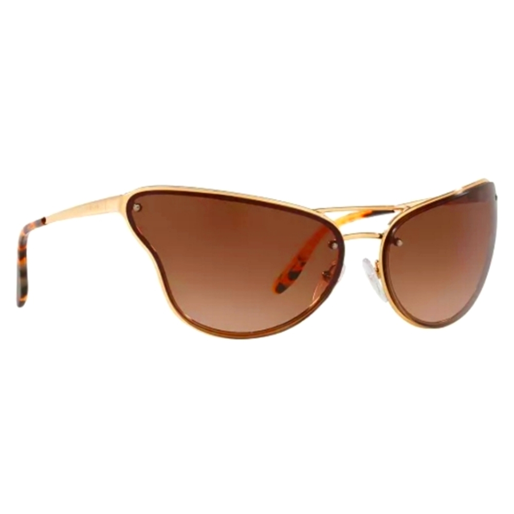 Prada SPR74V Catwalk Modified Cat Eye Sunglasses Gold Frame MA#9